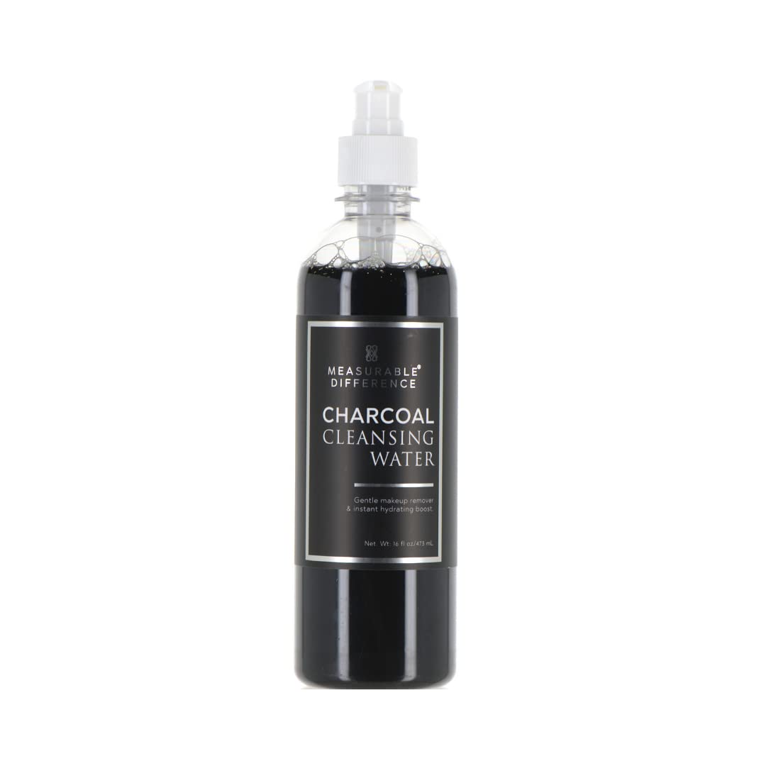 Measurable Difference Charcoal Cleansing Water - Toning Makeup Remover, Facial Cleanser | 16 oz Bottle |