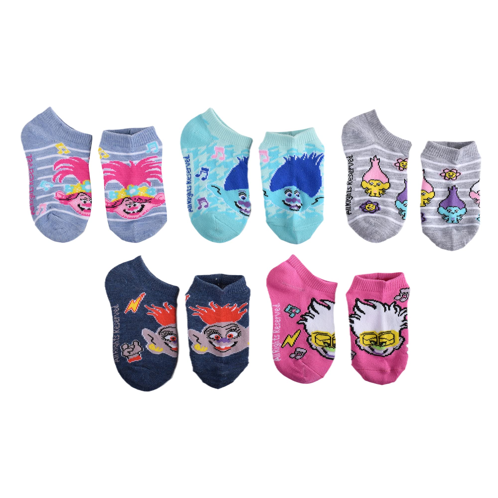 DreamWorks Womens No Show Socks, Chambray Heather, Small US